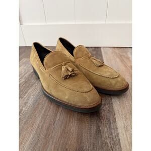 Johnston & Murphy Tan Suede Tassel Loafers